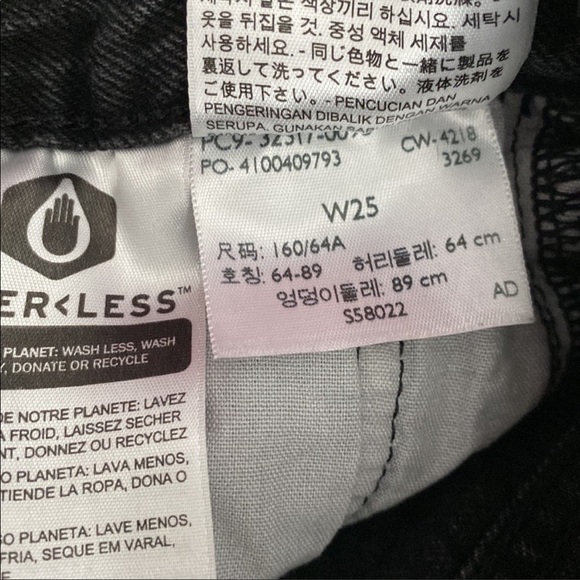 Levi’s 501 high waisted shorts black size 25 - Picture 4 of 4